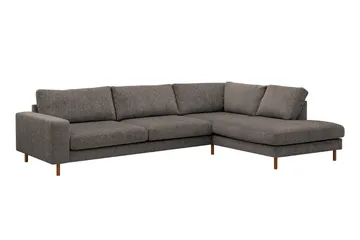 Scandi Djup 4-sits Soffa med Schäslong Höger i Chenille - Grå - Möbler - Soffa - Divansoffor & schäslongsoffa