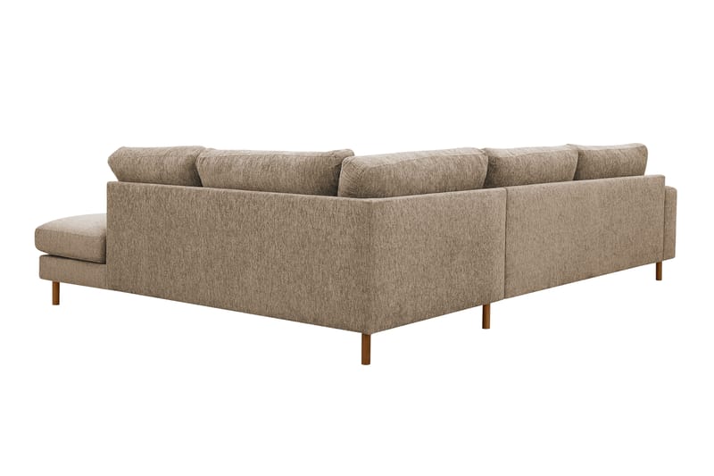 Scandi Djup 4-sits Soffa med Schäslong Höger i Chenille - Mörkbeige - Möbler - Soffa - Divansoffor & schäslongsoffa