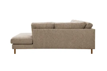 Scandi Djup 4-sits Soffa med Schäslong Höger i Chenille - Mörkbeige - Möbler - Soffa - Divansoffor & schäslongsoffa