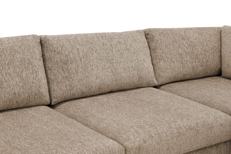 Scandi Djup 4-sits Soffa med Schäslong Höger i Chenille - Mörkbeige - Möbler - Soffa - Divansoffor & schäslongsoffa