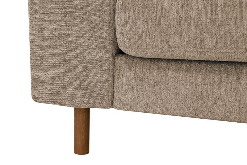 Scandi Djup 4-sits Soffa med Schäslong Höger i Chenille - Mörkbeige - Möbler - Soffa - Divansoffor & schäslongsoffa