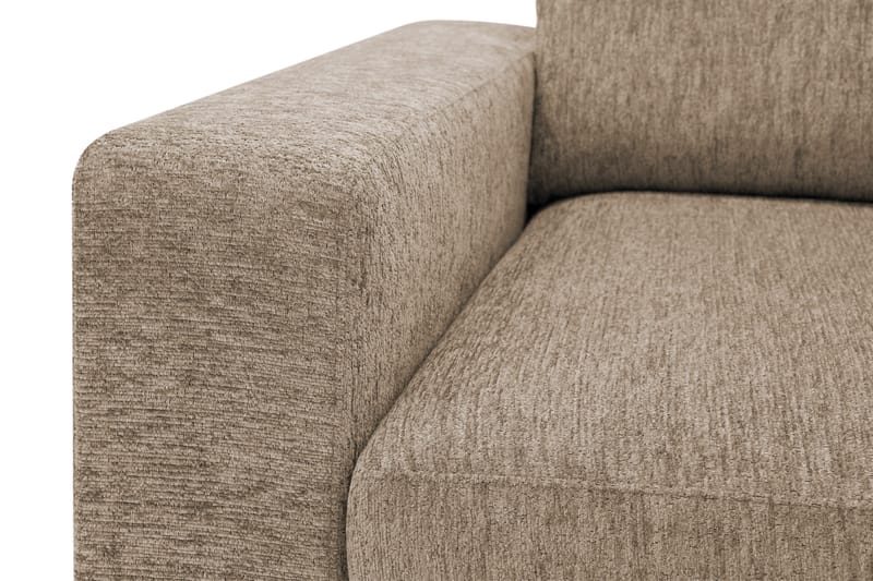 Scandi Djup 4-sits Soffa med Schäslong Höger i Chenille - Mörkbeige - Möbler - Soffa - Divansoffor & schäslongsoffa