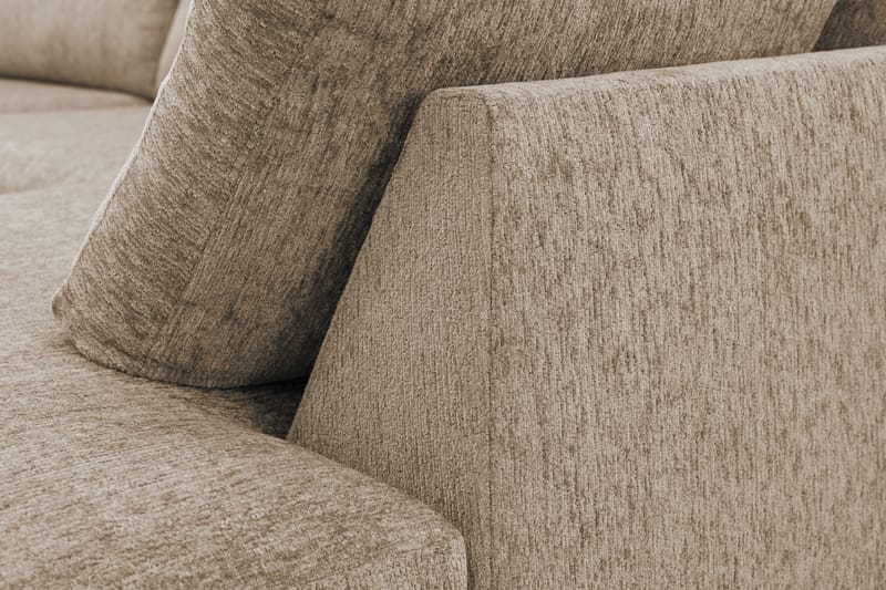 Scandi Djup 4-sits Soffa med Schäslong Höger i Chenille - Mörkbeige - Möbler - Soffa - Divansoffor & schäslongsoffa