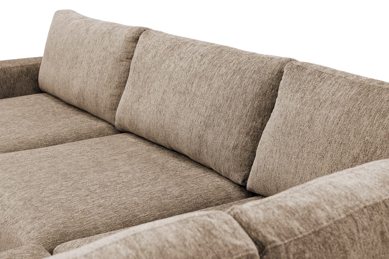 Scandi Djup 4-sits Soffa med Schäslong Höger i Chenille - Mörkbeige - Möbler - Soffa - Divansoffor & schäslongsoffa