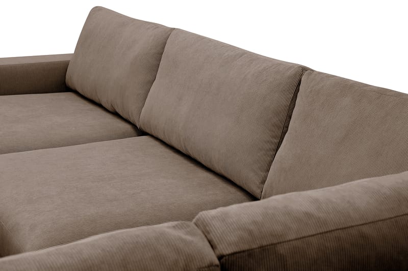 Scandi Djup 4-sits Soffa med Schäslong Höger i Manchester - Brun - Möbler - Soffa - Divansoffor & schäslongsoffa