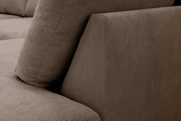 Scandi Djup 4-sits Soffa med Schäslong Höger i Manchester - Brun - Möbler - Soffa - Divansoffor & schäslongsoffa