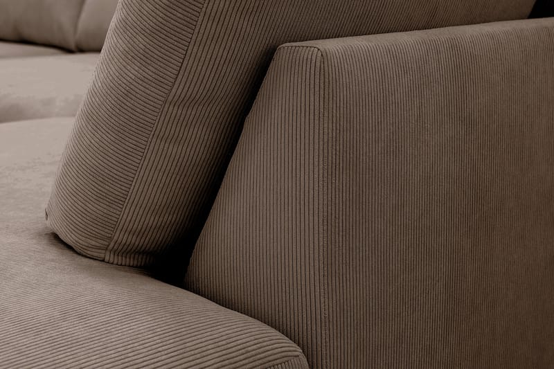 Scandi Djup 4-sits Soffa med Schäslong Höger i Manchester - Brun - Möbler - Soffa - Divansoffor & schäslongsoffa