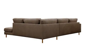 Scandi Djup 4-sits Soffa med Schäslong Höger i Manchester - Brun - Möbler - Soffa - Divansoffor & schäslongsoffa