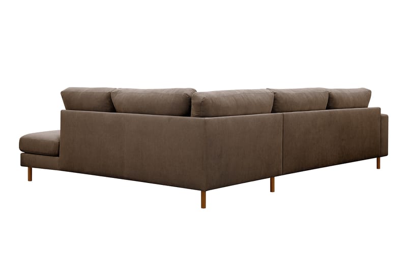 Scandi Djup 4-sits Soffa med Schäslong Höger i Manchester - Brun - Möbler - Soffa - Divansoffor & schäslongsoffa