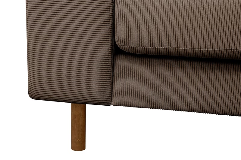 Scandi Djup 4-sits Soffa med Schäslong Höger i Manchester - Brun - Möbler - Soffa - Divansoffor & schäslongsoffa