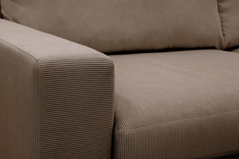 Scandi Djup 4-sits Soffa med Schäslong Höger i Manchester - Brun - Möbler - Soffa - Divansoffor & schäslongsoffa