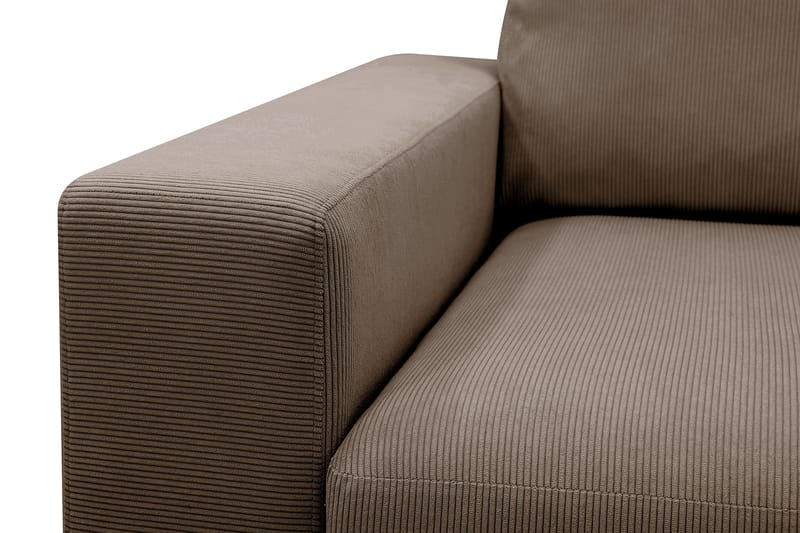 Scandi Djup 4-sits Soffa med Schäslong Höger i Manchester - Brun - Möbler - Soffa - Divansoffor & schäslongsoffa