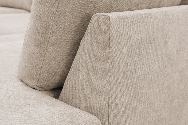 Scandi Djup 4-sits Soffa med Schäslong Höger i Tyg - Beige - Möbler - Soffa - Divansoffor & schäslongsoffa