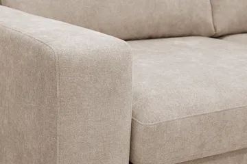 Scandi Djup 4-sits Soffa med Schäslong Höger i Tyg - Beige - Möbler - Soffa - Divansoffor & schäslongsoffa