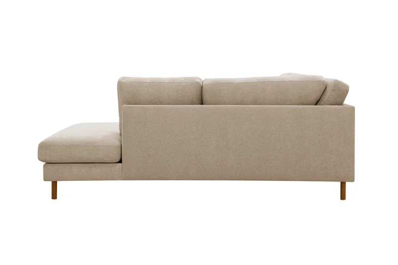 Scandi Djup 4-sits Soffa med Schäslong Höger i Tyg - Beige - Möbler - Soffa - Divansoffor & schäslongsoffa