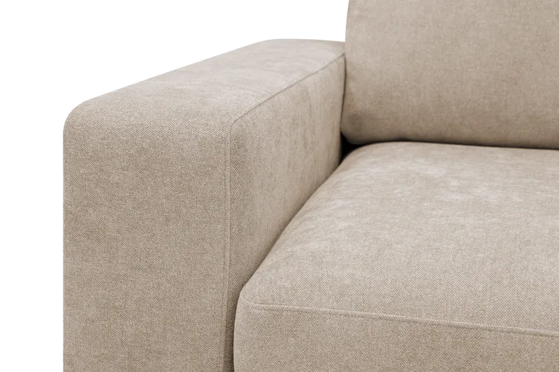 Scandi Djup 4-sits Soffa med Schäslong Höger i Tyg - Beige - Möbler - Soffa - Divansoffor & schäslongsoffa
