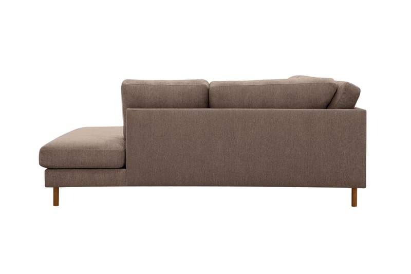 Scandi Djup 4-sits Soffa med Schäslong Höger i Tyg - Mörkbrun - Möbler - Soffa - Divansoffor & schäslongsoffa