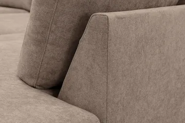 Scandi Djup 4-sits Soffa med Schäslong Höger i Tyg - Mörkbrun - Möbler - Soffa - Divansoffor & schäslongsoffa