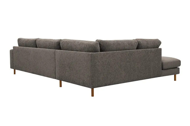 Scandi Djup 4-sits Soffa med Schäslong Vänster i Chenille - Grå - Möbler - Soffa - Divansoffor & schäslongsoffa