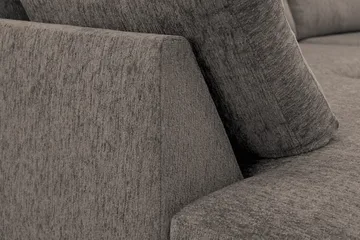 Scandi Djup 4-sits Soffa med Schäslong Vänster i Chenille - Grå - Möbler - Soffa - Divansoffor & schäslongsoffa