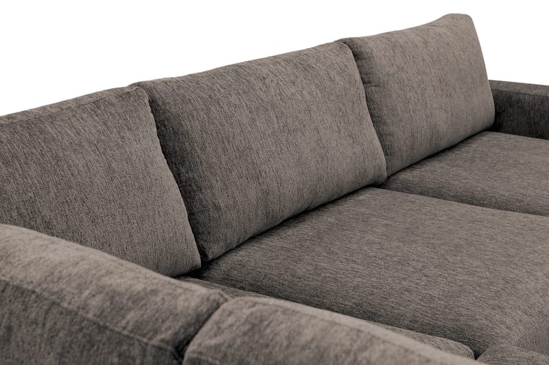 Scandi Djup 4-sits Soffa med Schäslong Vänster i Chenille - Grå - Möbler - Soffa - Divansoffor & schäslongsoffa