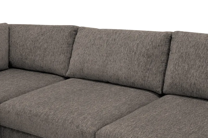 Scandi Djup 4-sits Soffa med Schäslong Vänster i Chenille - Grå - Möbler - Soffa - Divansoffor & schäslongsoffa