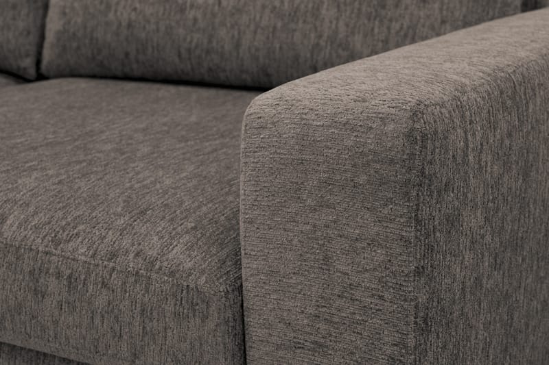 Scandi Djup 4-sits Soffa med Schäslong Vänster i Chenille - Grå - Möbler - Soffa - Divansoffor & schäslongsoffa