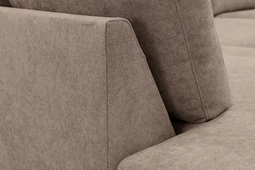 Scandi Djup 4-sits Soffa med Schäslong Vänster i Tyg - Mörkbrun - Möbler - Soffa - Divansoffor & schäslongsoffa