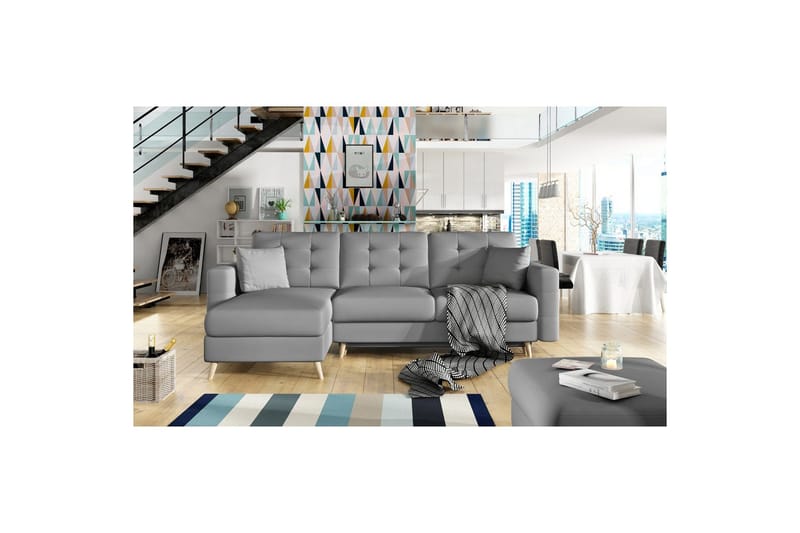 Sektionssoffa Eltap Asgard L 248x93x162 cm - Soft 29, Grå - Möbler - Soffa - Bäddsoffa - Bäddsoffa divan