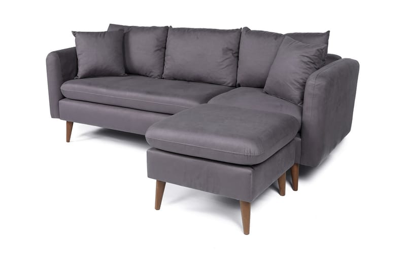 Sofiko Divansoffa Höger - Antracit/Natur - Möbler - Soffa - Divansoffor & schäslongsoffa