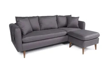 Sofiko Divansoffa Höger - Antracit/Natur - Möbler - Soffa - Divansoffor & schäslongsoffa