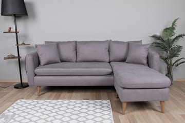 Sofiko Divansoffa Höger - Grå/Natur - Möbler - Soffa - Divansoffor & schäslongsoffa