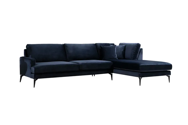Stacker Hörnsoffa med Divan Höger - Blå - Möbler - Soffa - Divansoffor & schäslongsoffa