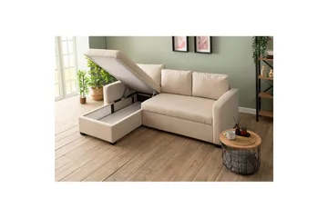 Tareen Soffa med Divan 3-sits - Beige - Möbler - Soffa - Bäddsoffa - Bäddsoffa divan