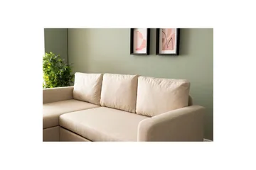 Tareen Soffa med Divan 3-sits - Beige - Möbler - Soffa - Bäddsoffa - Bäddsoffa divan