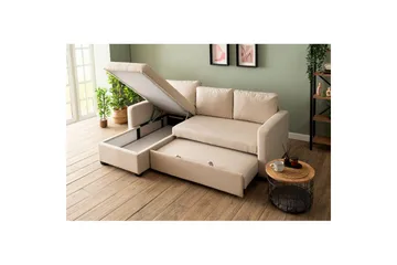Tareen Soffa med Divan 3-sits - Beige - Möbler - Soffa - Bäddsoffa - Bäddsoffa divan
