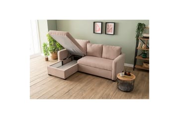Tareen Soffa med Divan 3-sits - Brun - Möbler - Soffa - Bäddsoffa - Bäddsoffa divan