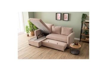 Tareen Soffa med Divan 3-sits - Brun - Möbler - Soffa - Bäddsoffa - Bäddsoffa divan