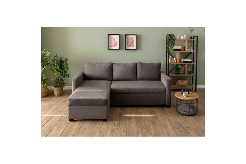 Tareen Soffa med Divan 3-sits - Grå - Möbler - Soffa - Bäddsoffa - Bäddsoffa divan