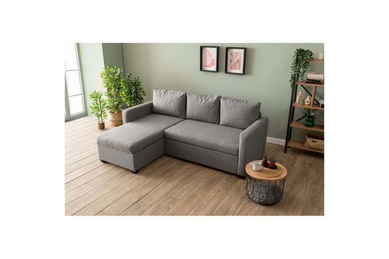 Tareen Soffa med Divan 3-sits - Ljusgrå - Möbler - Soffa - Bäddsoffa - Bäddsoffa divan