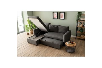Tareen Soffa med Divan 3-sits - Mörkgrå - Möbler - Soffa - Bäddsoffa - Bäddsoffa divan
