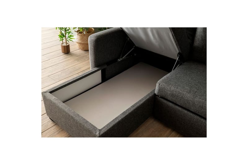 Tareen Soffa med Divan 3-sits - Mörkgrå - Möbler - Soffa - Bäddsoffa - Bäddsoffa divan