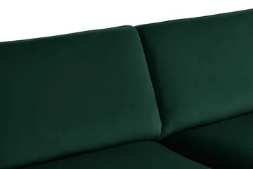 Teodin 2,5-sits Sammetssoffa med Schäslong Vänster - Grön - Möbler - Soffa - Divansoffor & schäslongsoffa