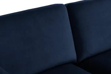 Teodin Sammetssoffa 2-sits med Divan Höger - Blå - Möbler - Soffa - Divansoffor & schäslongsoffa