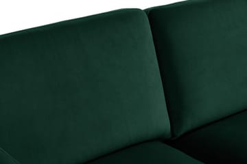 Teodin Sammetssoffa 2-sits med Divan Höger - Grön - Möbler - Soffa - Divansoffor & schäslongsoffa