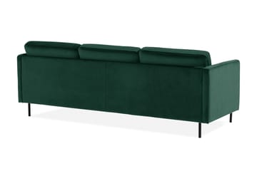 Teodin Sammetssoffa 2-sits med Divan Höger - Grön - Möbler - Soffa - Divansoffor & schäslongsoffa