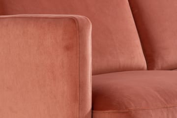 Teodin Sammetssoffa 2-sits med Divan Höger - Rosa - Möbler - Soffa - Divansoffor & schäslongsoffa