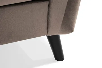 Trend 4-sits Vänstervänd L-formad Schäslongsoffa i Sammet - Brun - Möbler - Soffa - Divansoffor & schäslongsoffa