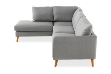Trend 4-sits Vänstervänd L-formad Schäslongsoffa i Tyg - Grå - Möbler - Soffa - Divansoffor & schäslongsoffa