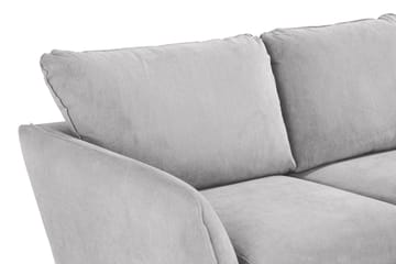 Trend Lyx 3-sits Högervänd L-formad Divansoffa i Tyg - Ljusgrå - Möbler - Soffa - Divansoffor & schäslongsoffa